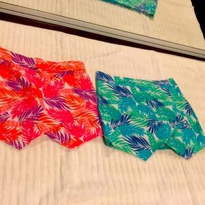 1989 Children’s Place skort girls size 7/8 100% cotton tropical teal pink lot 2